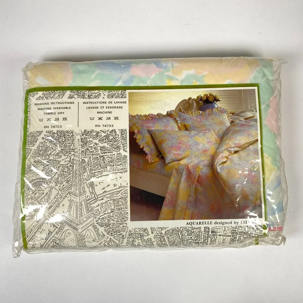 Frenchtex Designed By Anaïk Paris Duvet Cover Twin Size Floral Pastel Vintage